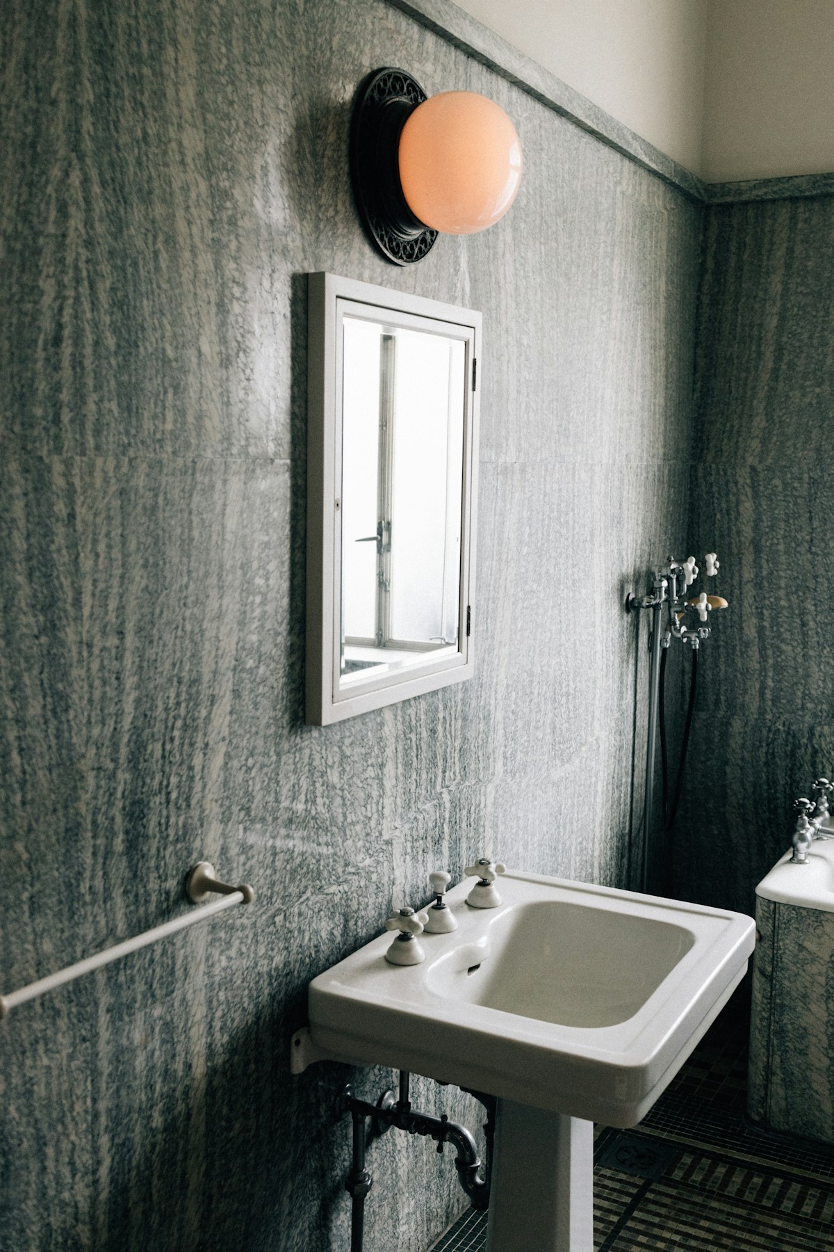 Guest bathroom remodel with modern tile work in St. Petersburg home
